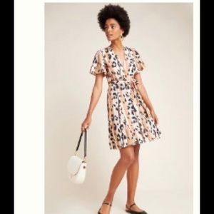 Anthropologie leopard dress